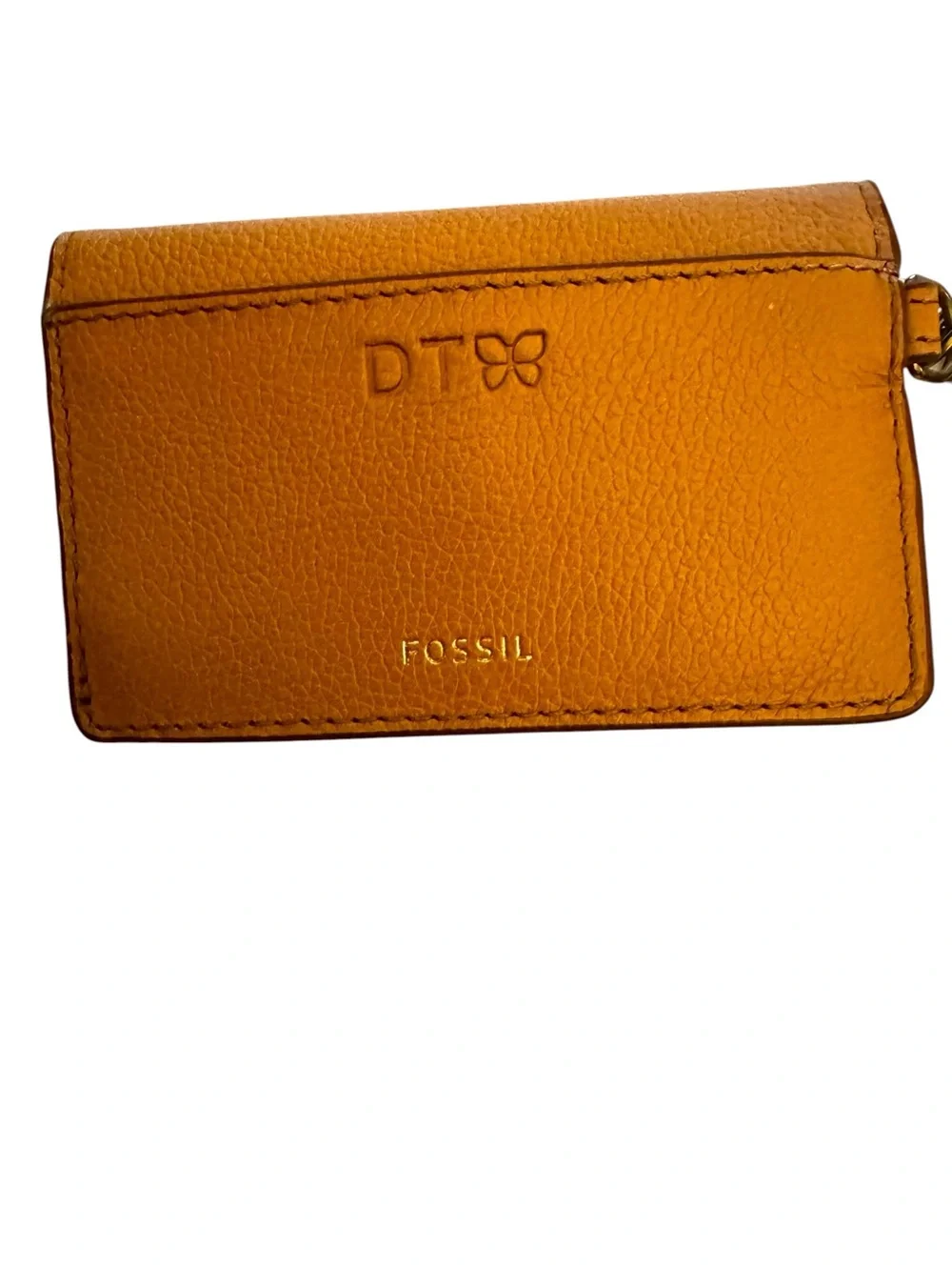 Fossil  Adelyn Leather Card Case with Keychain